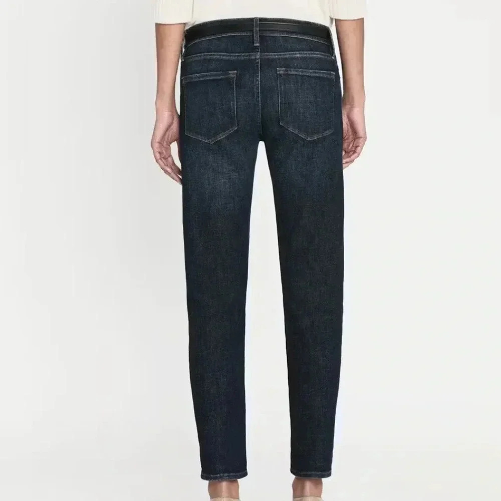 Frame Le Garçon Crop Covant Dark Wash Boyfriend Jeans 33 - Picture 3 of 10